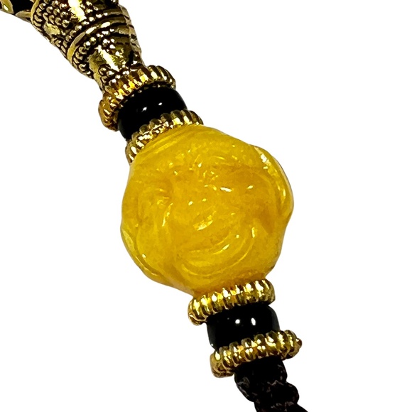 Tibetan Prayer Beads  Buddha Face Stone Red Coral/Turquoise Accents Handmade - Picture 5 of 6